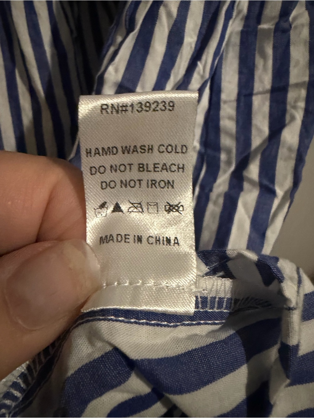 Pomander Place Blue & White Striped Tiered V-Notch Cotton Mini Dress Coastal - Picture 6 of 12